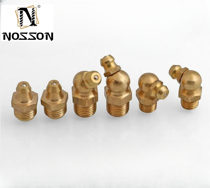 Female Connection 90 Degree Nipple Grease Fitting for White Grease Gun Nozzle and Customized Size Grease Hose