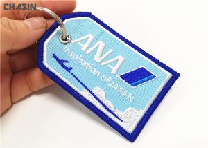 Quality Personalized Embroidery Fabric Souvenir Keychain Size 10cmX6cm wholesale