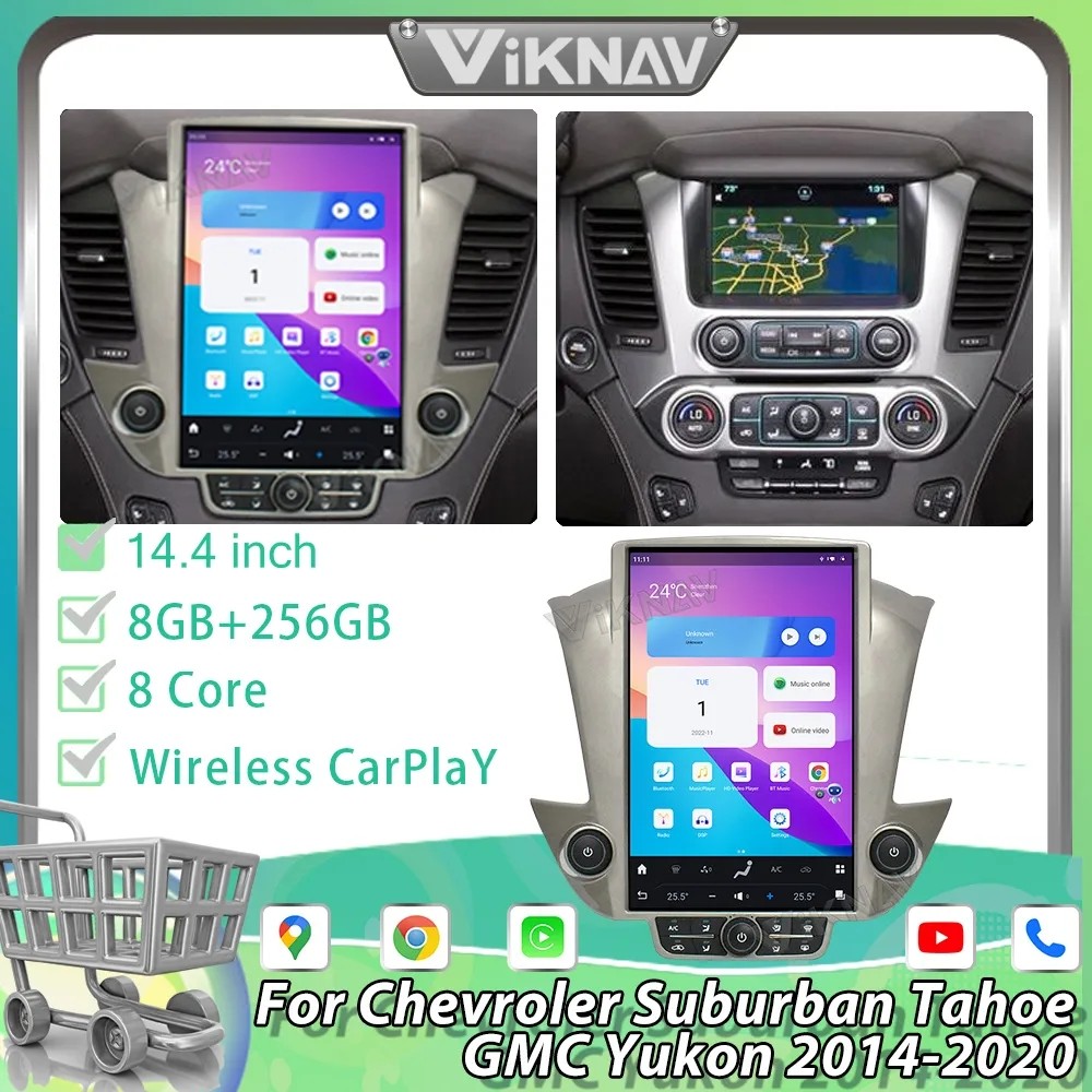 14.4 Inch Car Stereo With Gps For 2014-2020 Chevroler Suburban Tahoe Gmc Yukon