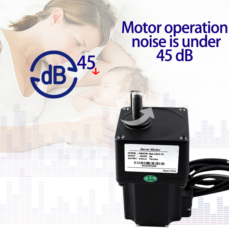 40W 1800RPM 0.21N.M 3 Phase Brushless DC Motor Low Voltage With Encode
