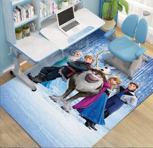 Quality Frozen Cartoon Crystal Velvet Rectangle Floor Carpets For Bedroom 200*300cm wholesale