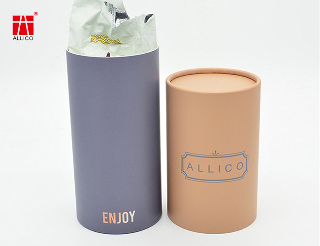 SGS ISO Cardboard Cylindrical Packaging Box Tube Custom Printed