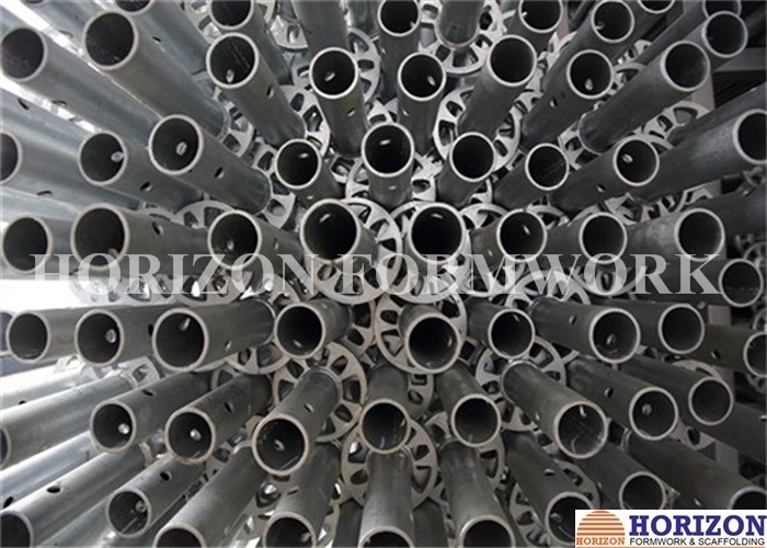 Horizontal Ledgers Ring System Scaffolding 0.5m Length With Cast Ledger End