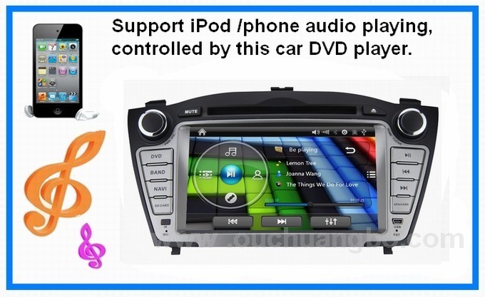 7 inch 2 din touch screen Hyundai IX35 car radio with bluetooth gps navigation OCB-8635