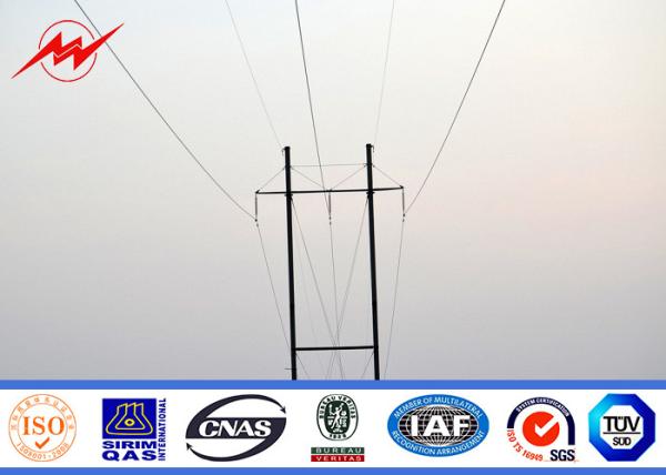 Steel Tubular Generation Transmission Line Poles Tensile Strength 470 Mpa - 630