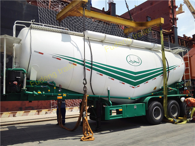 60 CBM To 80 CBM Steel Bulk Cement Tanker Trailer BPW / FUWA Axle