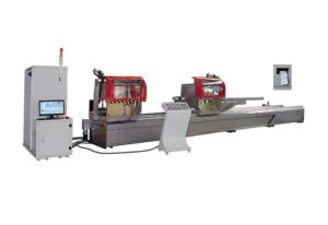 Quality Double Head Cnc Aluminium Cutting Machine , Pvc Aluminium Doors Windows Manufacturing Machines wholesale