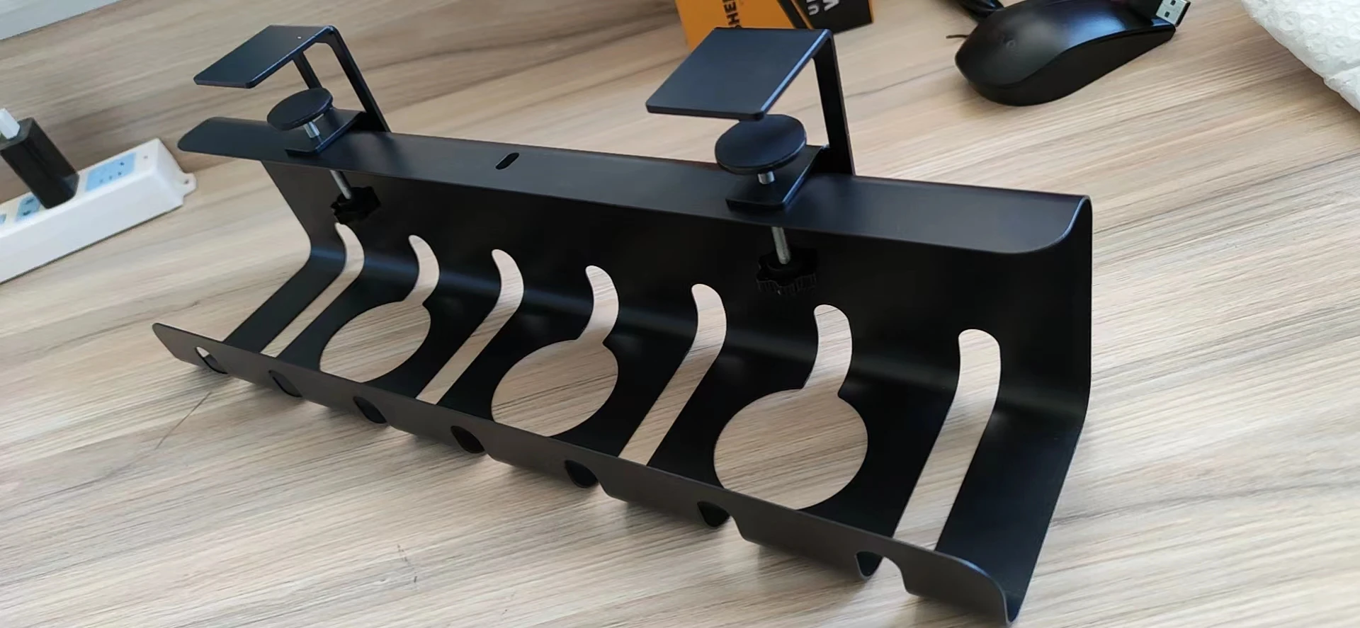 Non-folding Rack Under Desk Cable Organizer Super Sturdy Desk Cable Management Tray