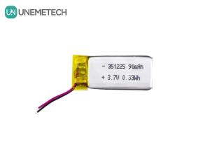 Quality 351225 Polymer Li-ion Battery 3.7V 90mAh Rechargeable Ultra Thin Li Polymer Battery wholesale