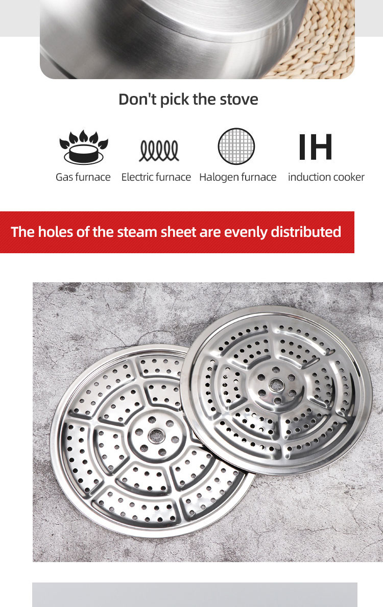 Multi-Layer 28cm Kitchen Pots Cookware Stainless Steel Cooking Pot 3 Layer Food Steamer Pot