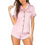 Button Down Silk 2 Pieces Womens Loungewear Set Women Pajama Set