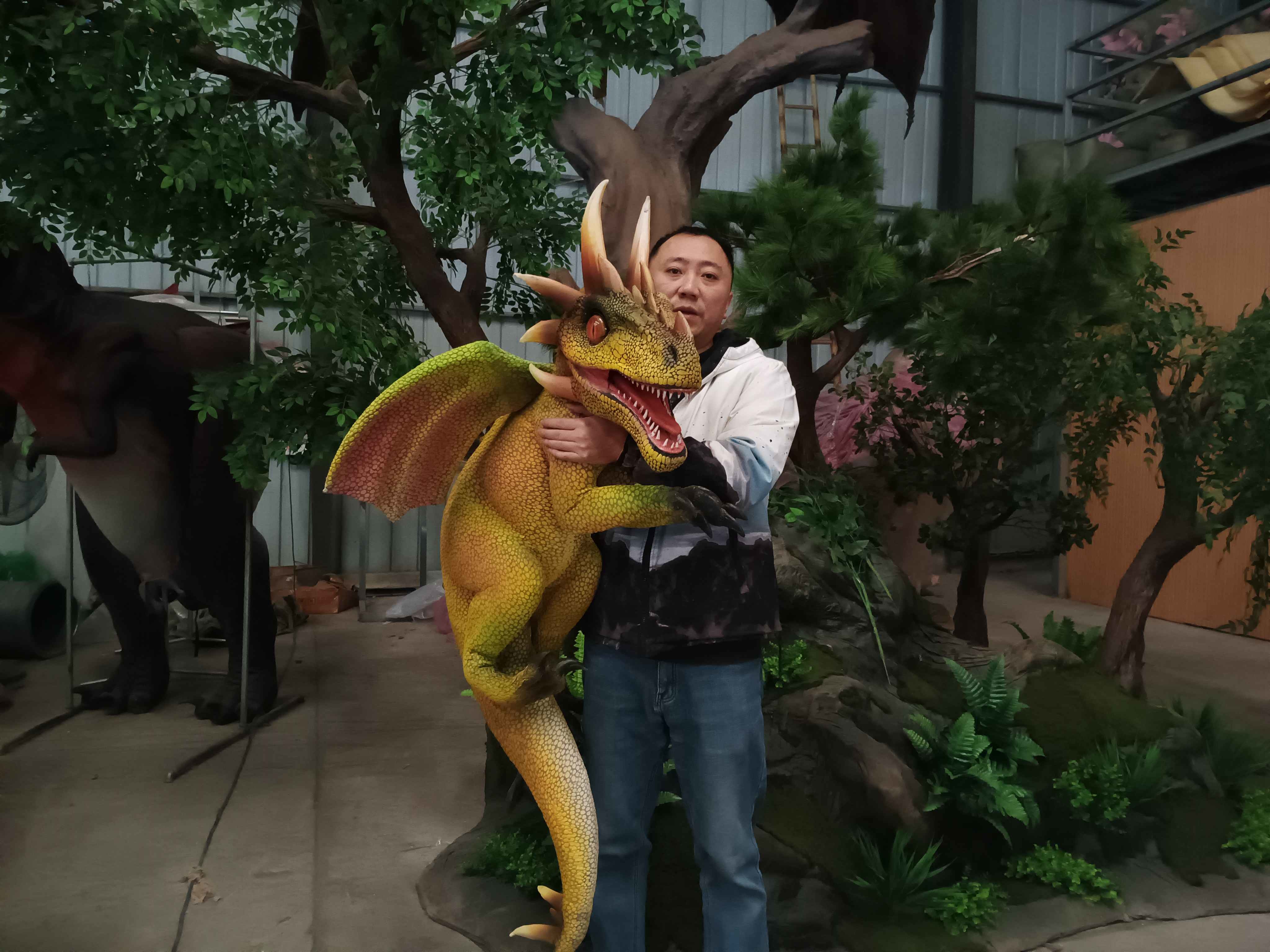 Life Size Realistic Dinosaur Hand Puppet Interactive Baby Fly Dragon