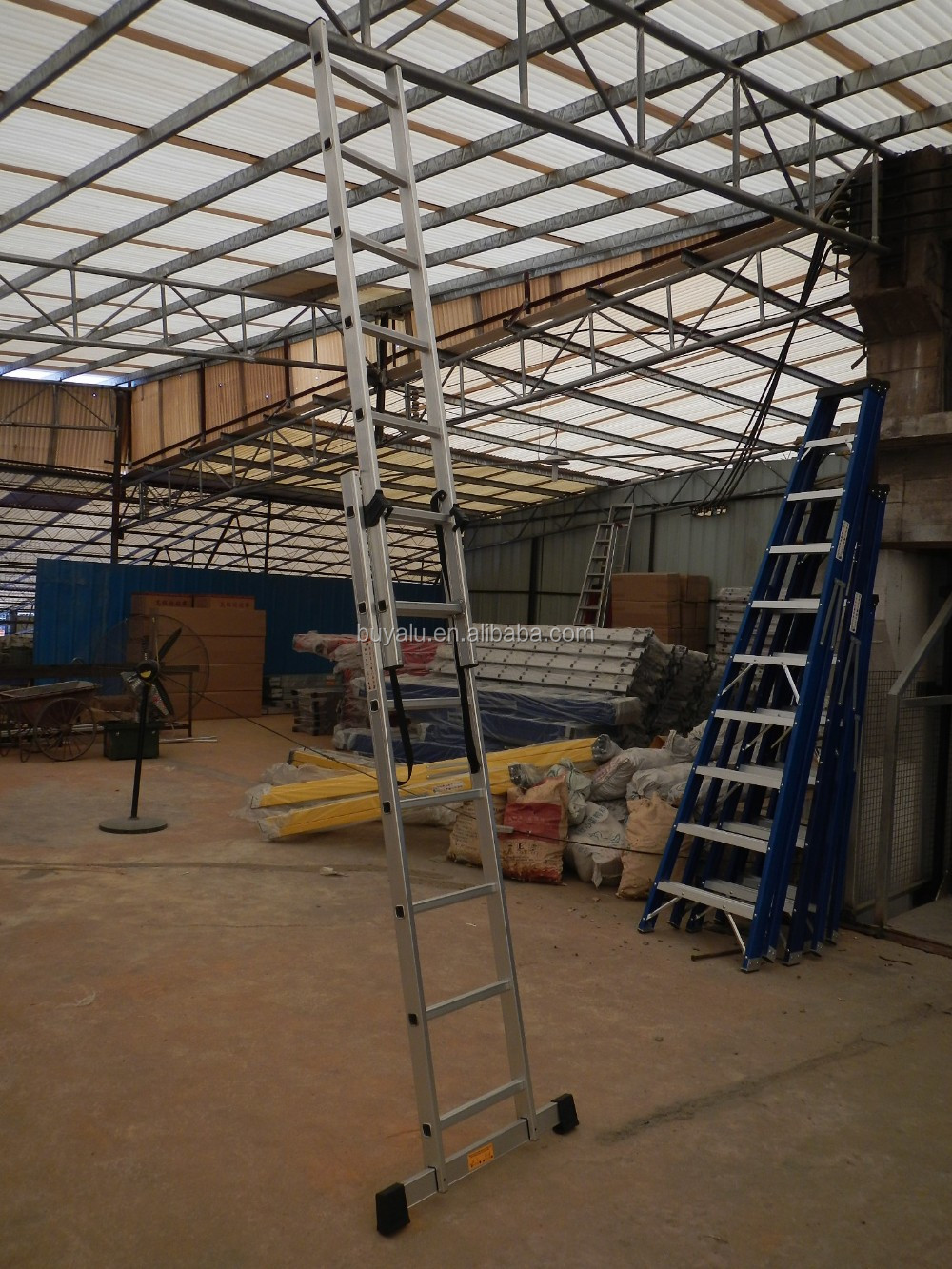 Mutifunctional Aluminum Step Ladder Extention Combination Aluminum Ladder