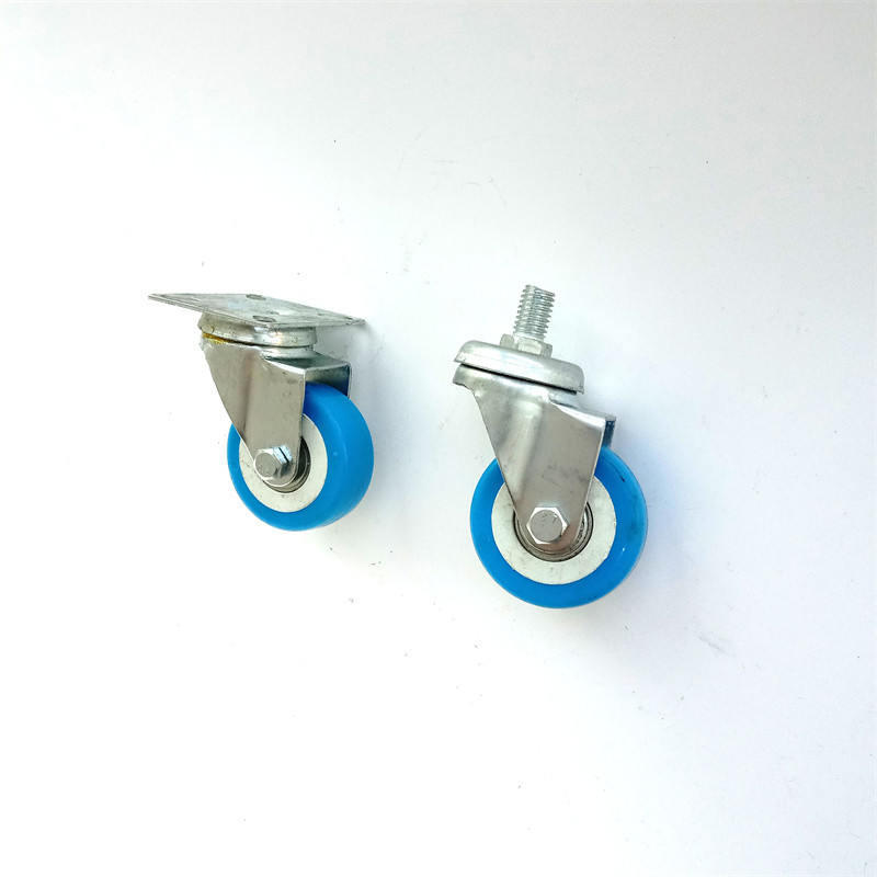 Light Duty 1Inch Office Chair Casters PU Wheels For Trolley
