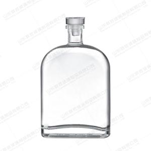 Quality 500 Ml 16 Oz Clear Spirit Glass Bottles With Cork Lids And Seal Shrink Capsules Caps wholesale