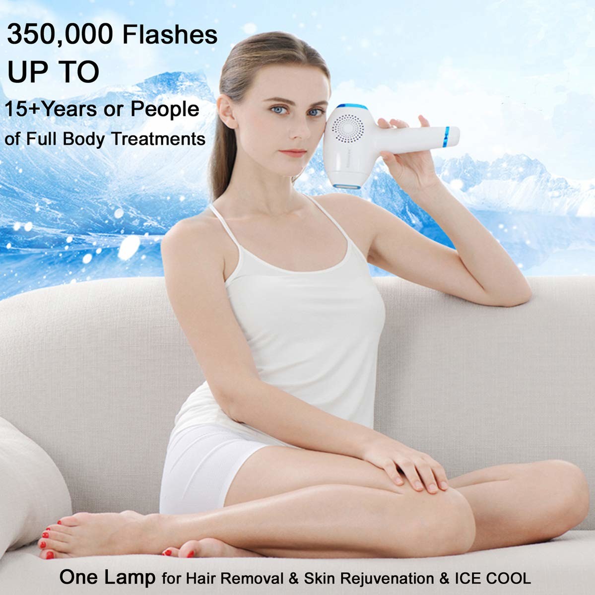 Personal Ipl 4.5cm² 24V 1.9A Home Laser Hair Removal Device