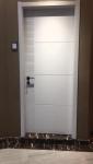BS Standard 1 Hour Fire Rated Wood Door 6 Layer Painting 90cm Width