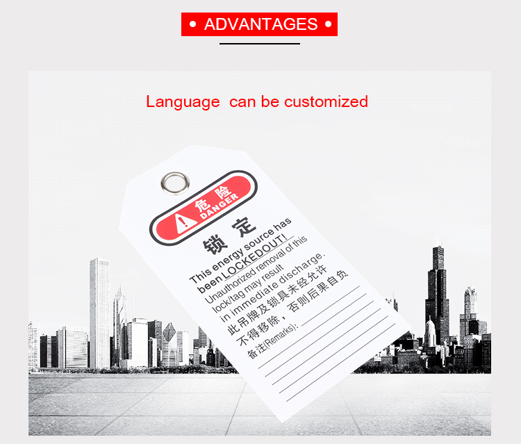 Rewritable Safety tags from laminated PVC Suitable to Overhaul of lockout-tagout equipment