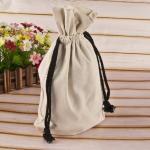 Handled Reusable Cotton Shopping Bags Gift Jute Small Cotton Drawstring Bags