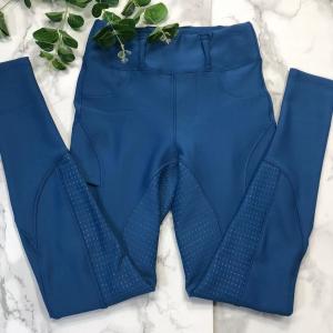 Quality Breathable Horse Riding Pants With Pocket Blue Equestrian Brushed wholesale