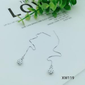 Quality 2018 New latest design of pearl earrings fashion pearl earrings silver tassel earrings WD119 wholesale