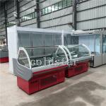Commercial Curved Glass Deli Counter Refrigerator Meat Refrigeration Equipment
