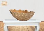 Frosted Gold Fiberglass Decoration Flower Serving Bowl Centerpiece Table Vase