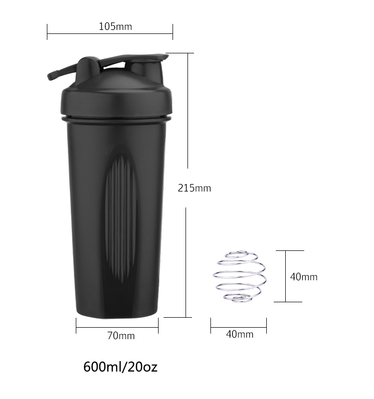 China New Classic Modle Customized Blendre Big Shaker Water Bottles, Protein Powder Classic Loop Top Shaker Bottle With Ball