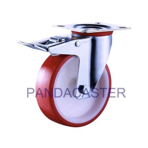 Quality 330Lbs Industrial Grade Casters Swivel 125mm Trolley Wheels With Dual Lock wholesale