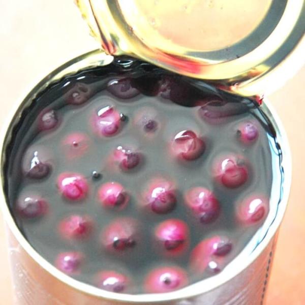 Vitamins Contained Organic Canned Fruit Blueberry Tin Naturally Sweet For