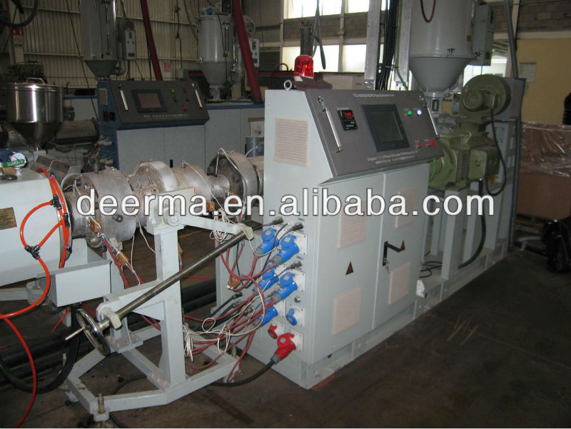 250mm PE Pipe Extrusion Line 15kw Water Pipe Production Line 55Rpm Screw Speed