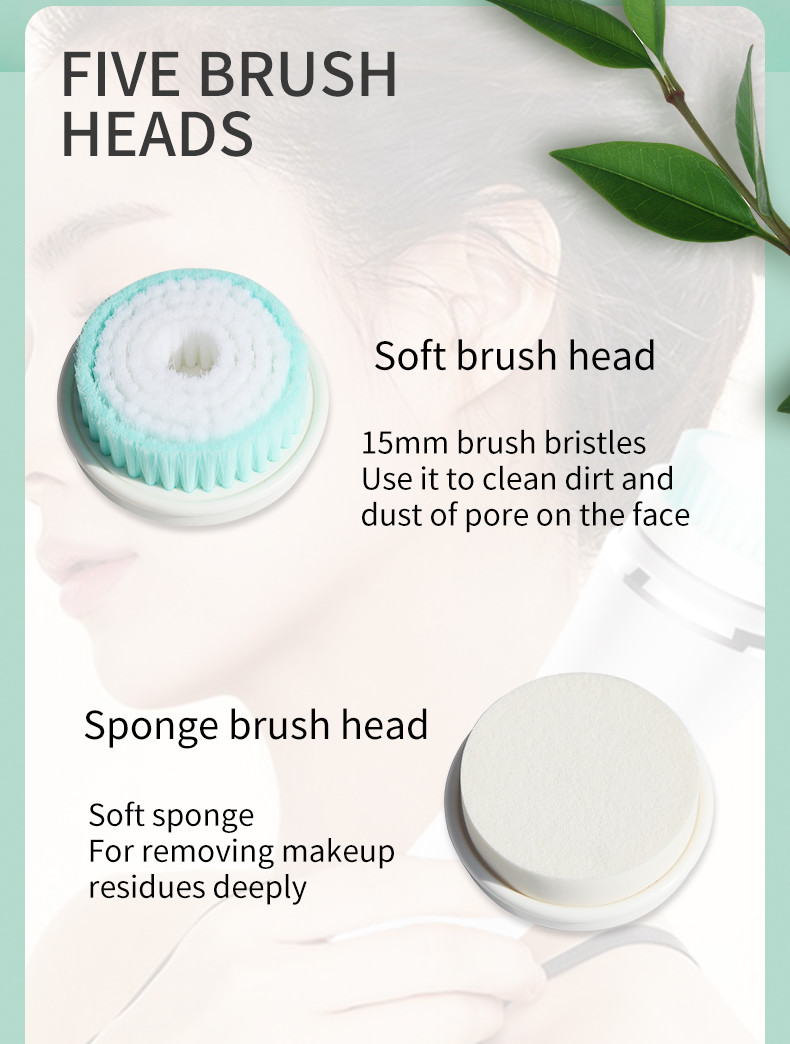 5 In 1 ABS Smart Facial Cleansing Device For Sensitive Skin