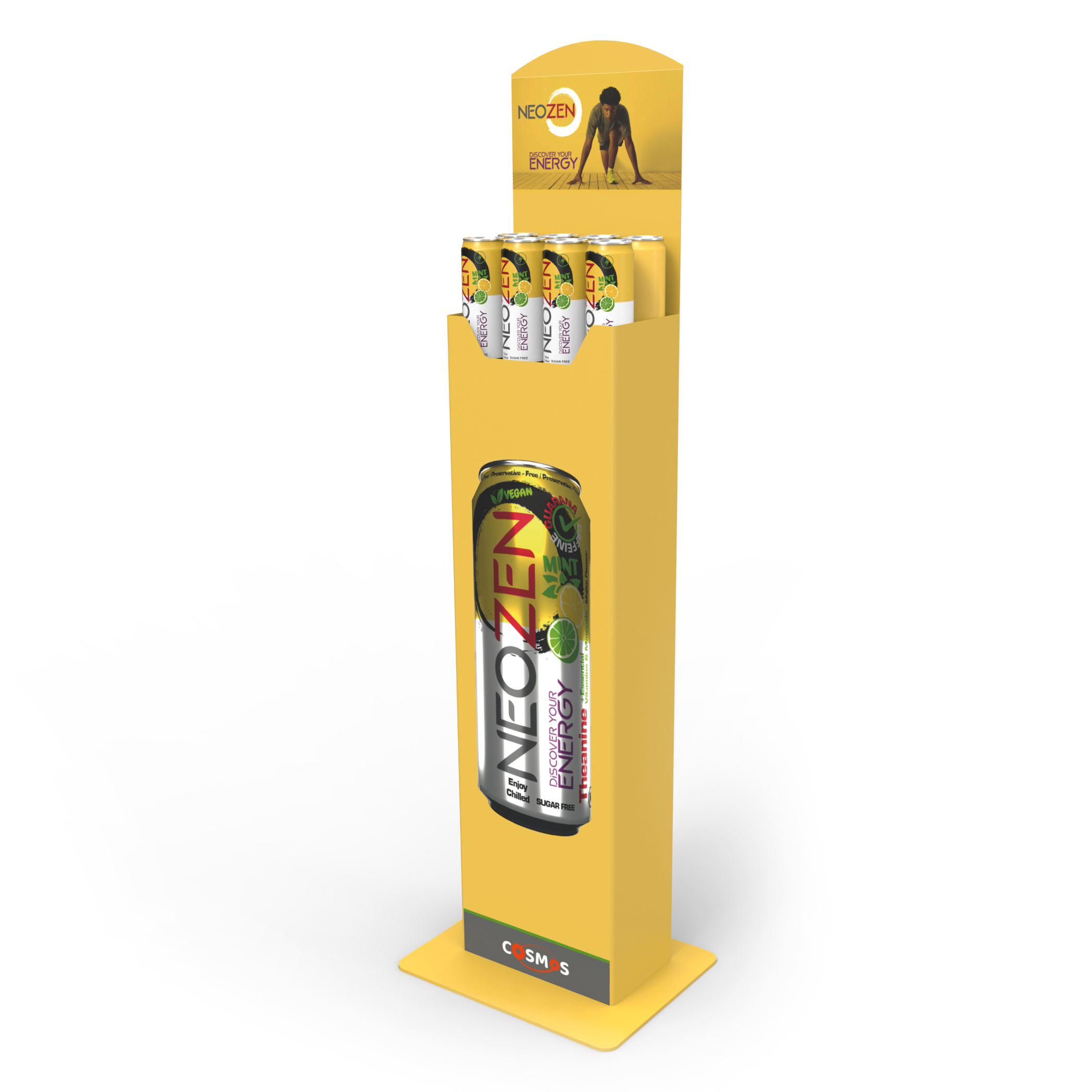 Fashion Style Metal Energy Drink Auto Lift Vertical Vendor with Price Panel