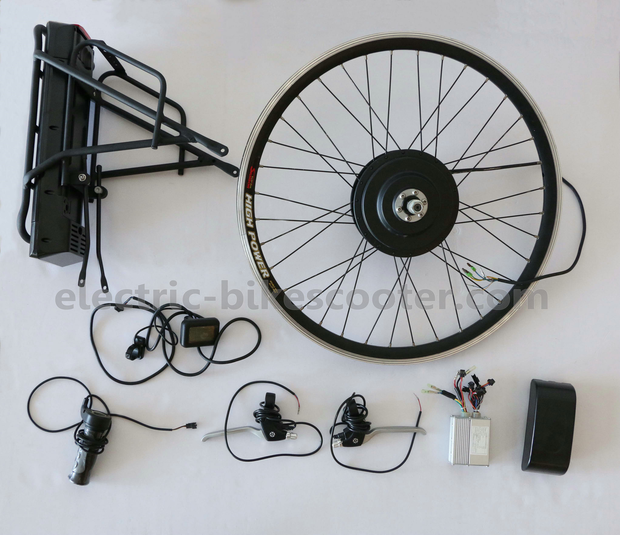 Rear Hub Motor Disc Brake Electric Bike Conversion Kit 36V 350W