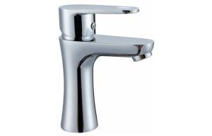 Quality Chrome Polished Single Hole Bathroom Sink Faucet / One Handle Ceramic Mixer Taps wholesale