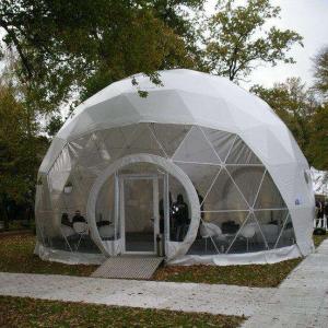 Quality Outdoor Hotel Camping PVC 10m Geodesic Dome Tent With Door Dome Camping Tent Dome Party Tents wholesale