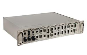 Quality 2U 16 Slots Optical Fiber Media Converter Chassis with High Performance Rtio wholesale