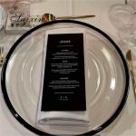 14 Inch 16 Inch Glass Clear Charger Plates With Black Rim For Wedding Events