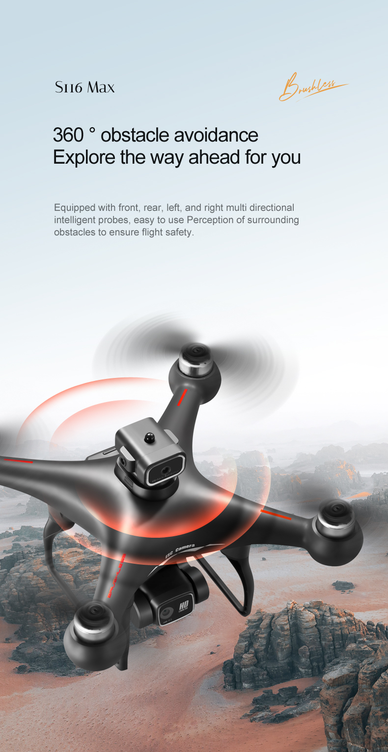 4K HD Dual Camera Foldable Quadcopter Helicopter with Obstacle Avoidance and Remote Control Professional Portable Drones