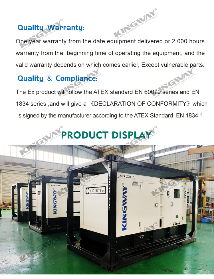 260CFM ATEX , ROHS,BV, CE Certified Zone 2 T3 Explosion proof Diesel Engine Air Compressor with Sullair Air Compressor