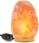 Wooden Base Dimmable Hand Carved RGB Salt Lamp