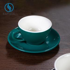 Quality Oven Safe Colourful Porcelain Mugs Cup Saucer For Leisure Venues wholesale