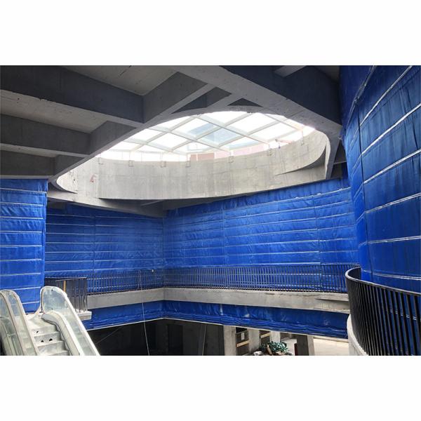 Blue Super Inorganic Fabric Fire Roller Curtain Reasonable Good Price High