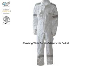 Quality Pure White Silver Reflective Tapes 260gsm FR Cotton Coveralls wholesale