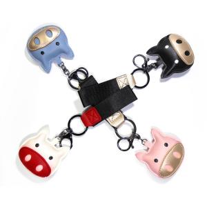Quality No Zipper Mini Doll Pendant Promotional Leather Keychain For Women wholesale