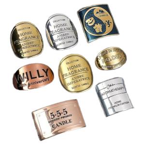 Quality Wine Bottle CMYK Metal Wine Labels Aluminum Foil Sticker Embossed 3D Sticker wholesale