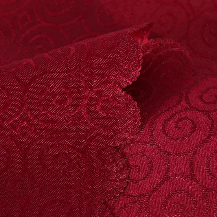 280cm Width Polyester Jacquard Fabric For Hotel Table Cloth Curtain Material