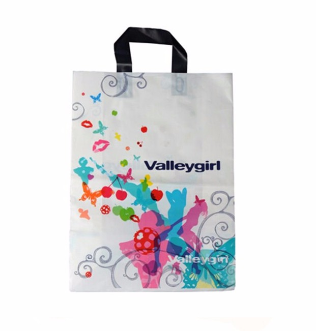 Supermarket clothes shopping plastic hand bag with logo