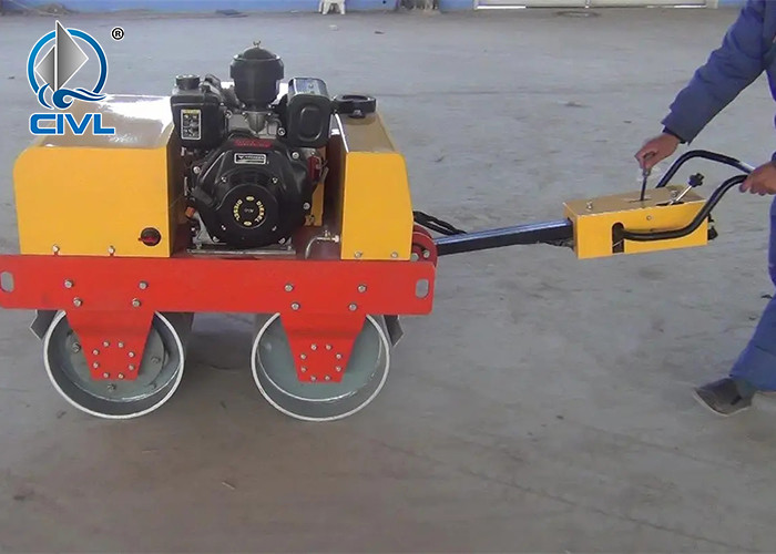 Walk - Behind Double Drum Roller / 0.6ton Mini Road Roller / 13hp Gasoline Engine / Roller - Compactor