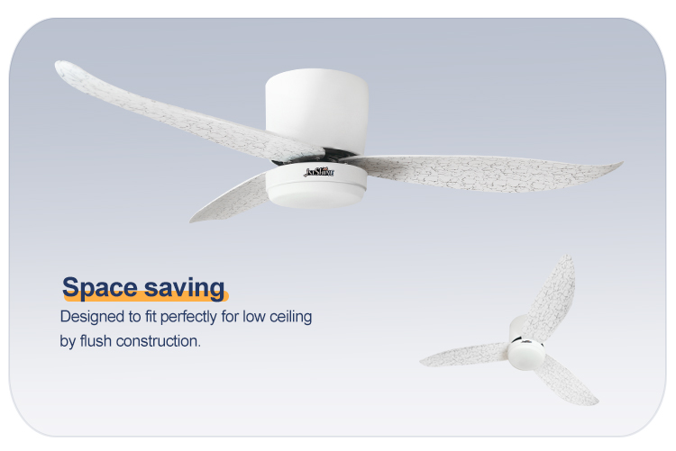 Low Ceiling 52 Inch LED Ceiling Fan with Smooth Operation and Flush Design